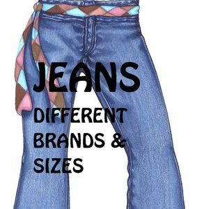 "JEANS" DIFFERENT BRANDS+DIFFERENT SIZES